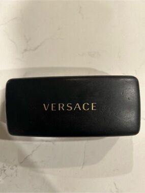 Versace Black Sunglasses Case with Gold Lettering